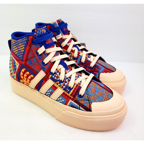 Adidas Farm Rio x Bravada 2.0 Mid Platform Womens Size 6 Patchwork Skate Shoes - Picture 1 of 12